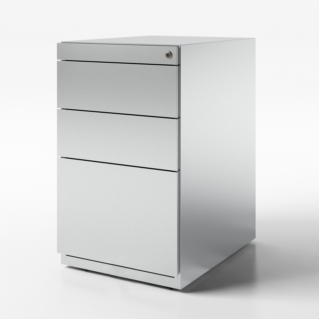 Desk-Height Pedestal, 3-Drawer, AL 