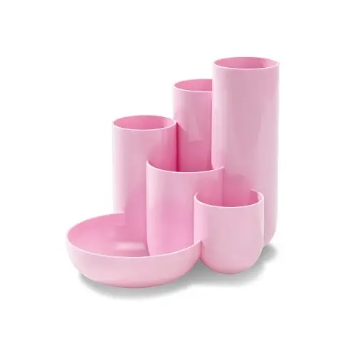 6 Compartments Desk Organizer - Pastel Pink