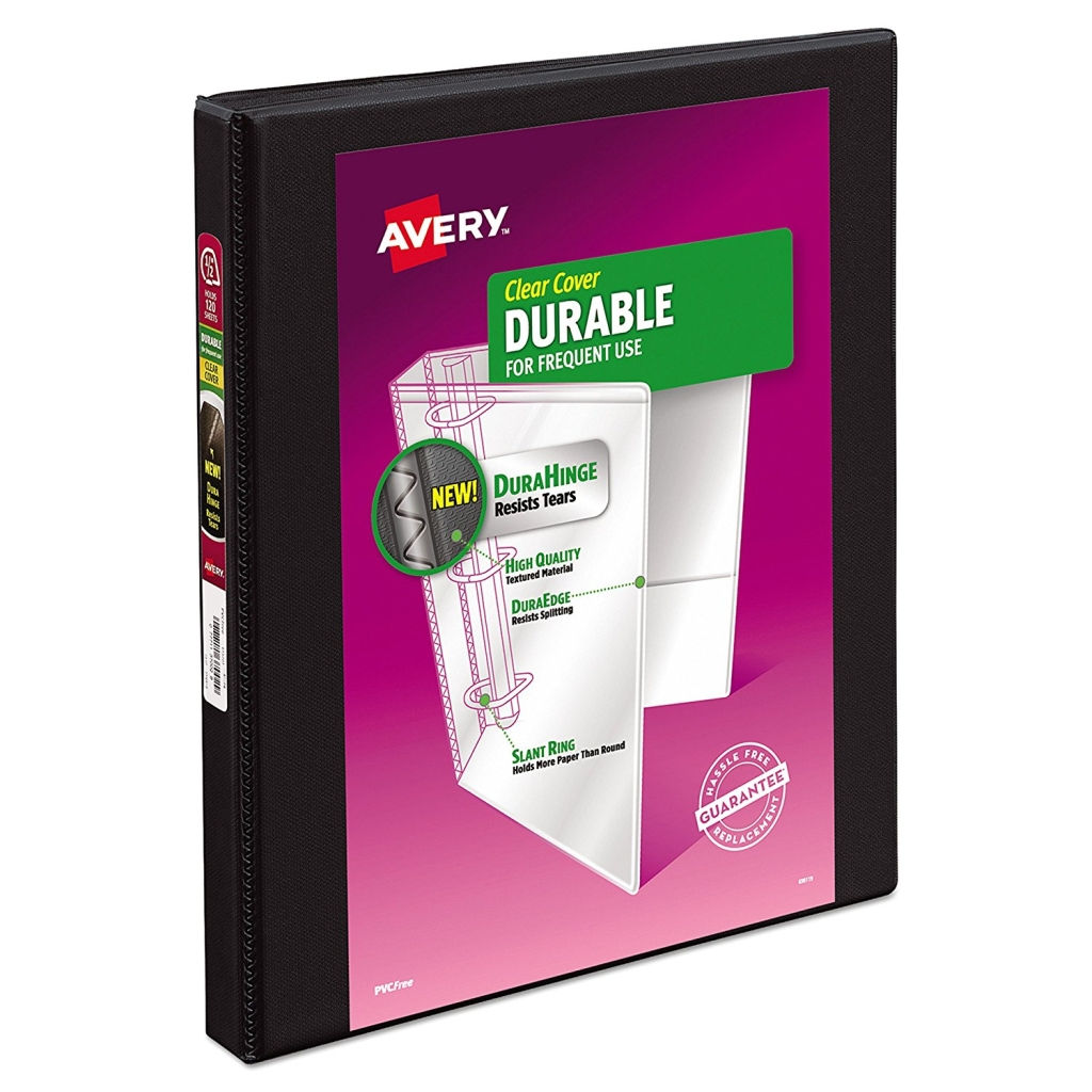 Ringbinder Letter Size 3R 1/2" - Black