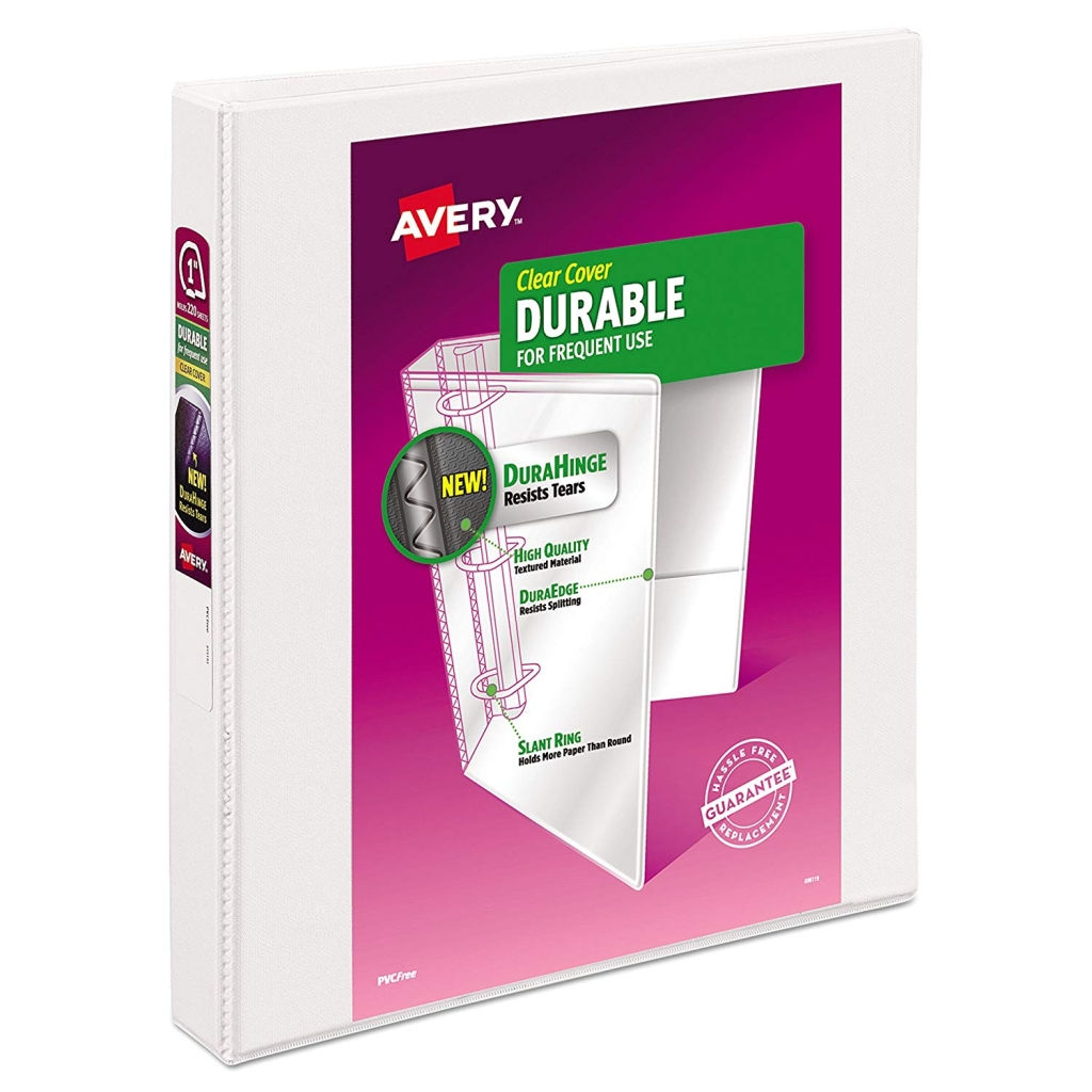 Ringbinder Letter Size 3R 1" - White