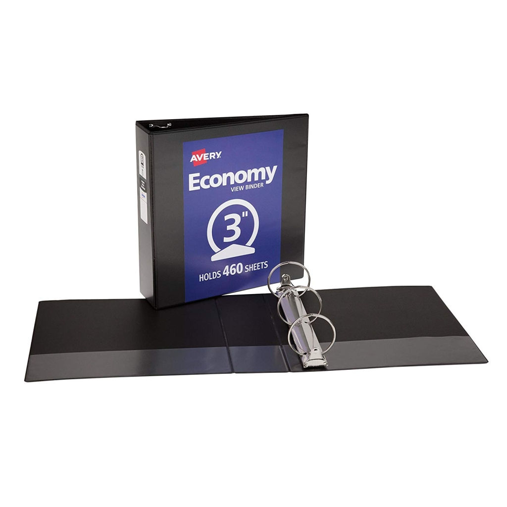 Ringbinder Letter Size 3R 3" - Black