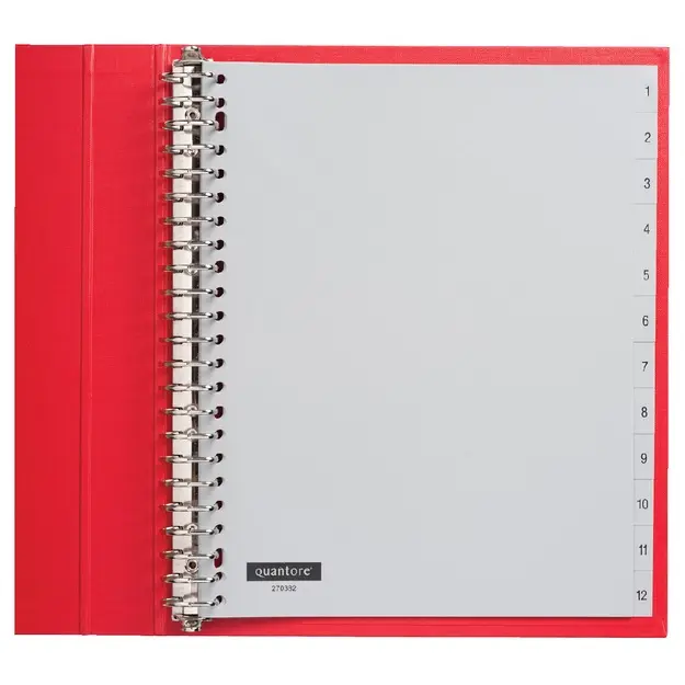 A4 Quantore PP Wide Index Divider - Numbered Tabs 1-12