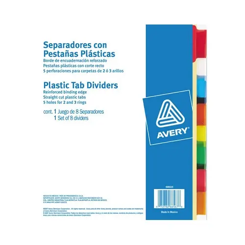 Letter Size Index Divider - 8 Tabs