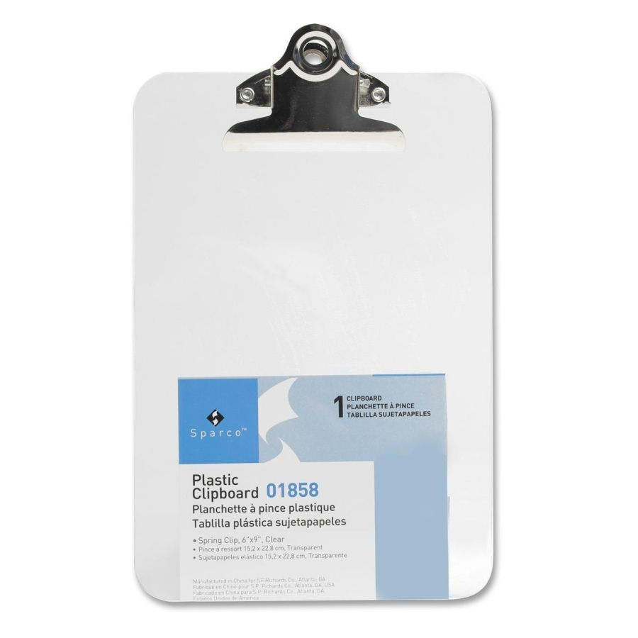 Clipboard Plastic 6" x 9" - Clear