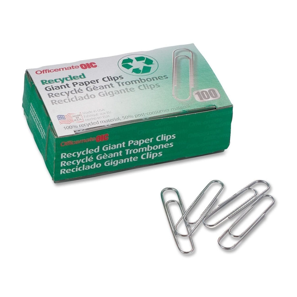 Paper Clips Giant Recycled - Smooth