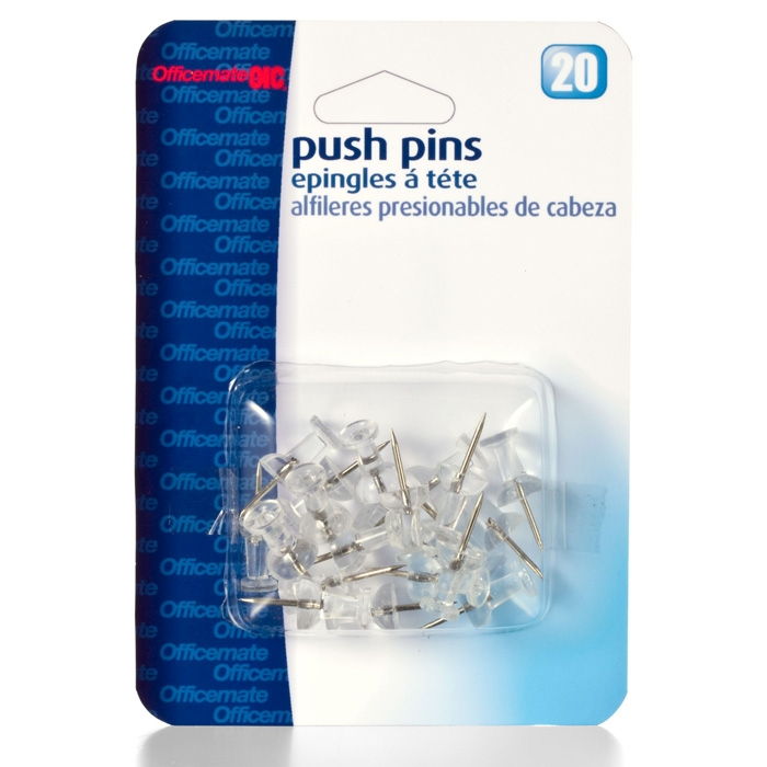 Push Pins (20pcs) - Clear