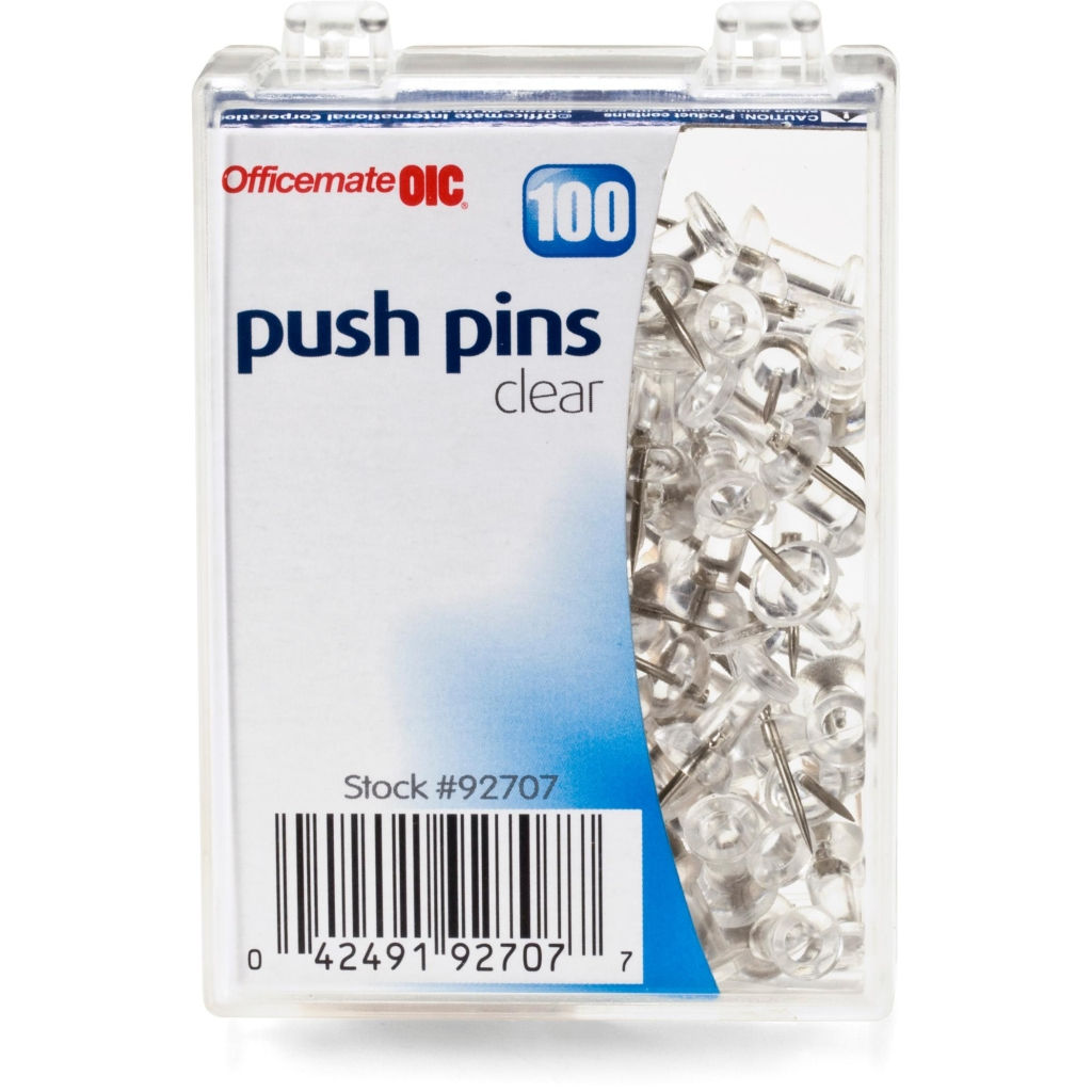 Push Pins (100pcs) - Clear