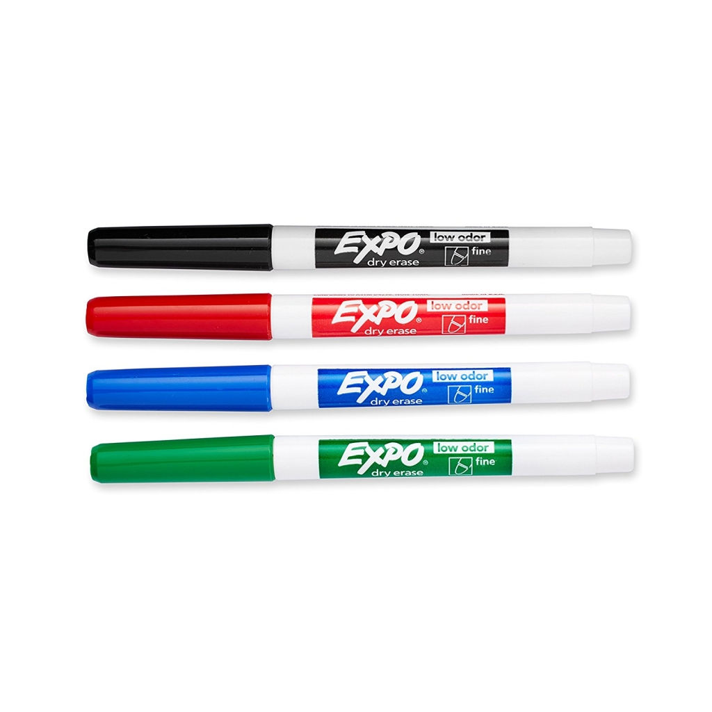Expo Dry Erase Marker Fine - 4 Assorted Colors