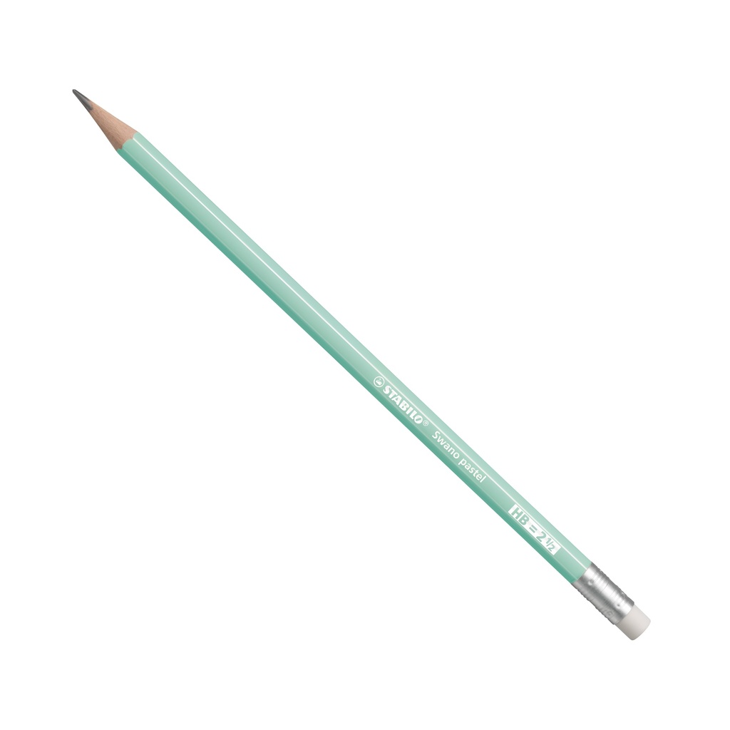 Stabilo Swano 4908 - Pastel Green Pencil HB Rubber Tip 