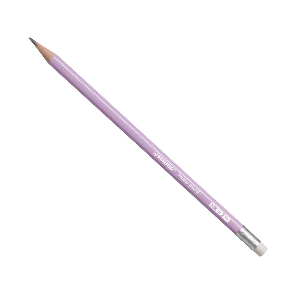 Stabilo Swano 4908 - Pastel Lilac Pencil HB Rubber Tip 