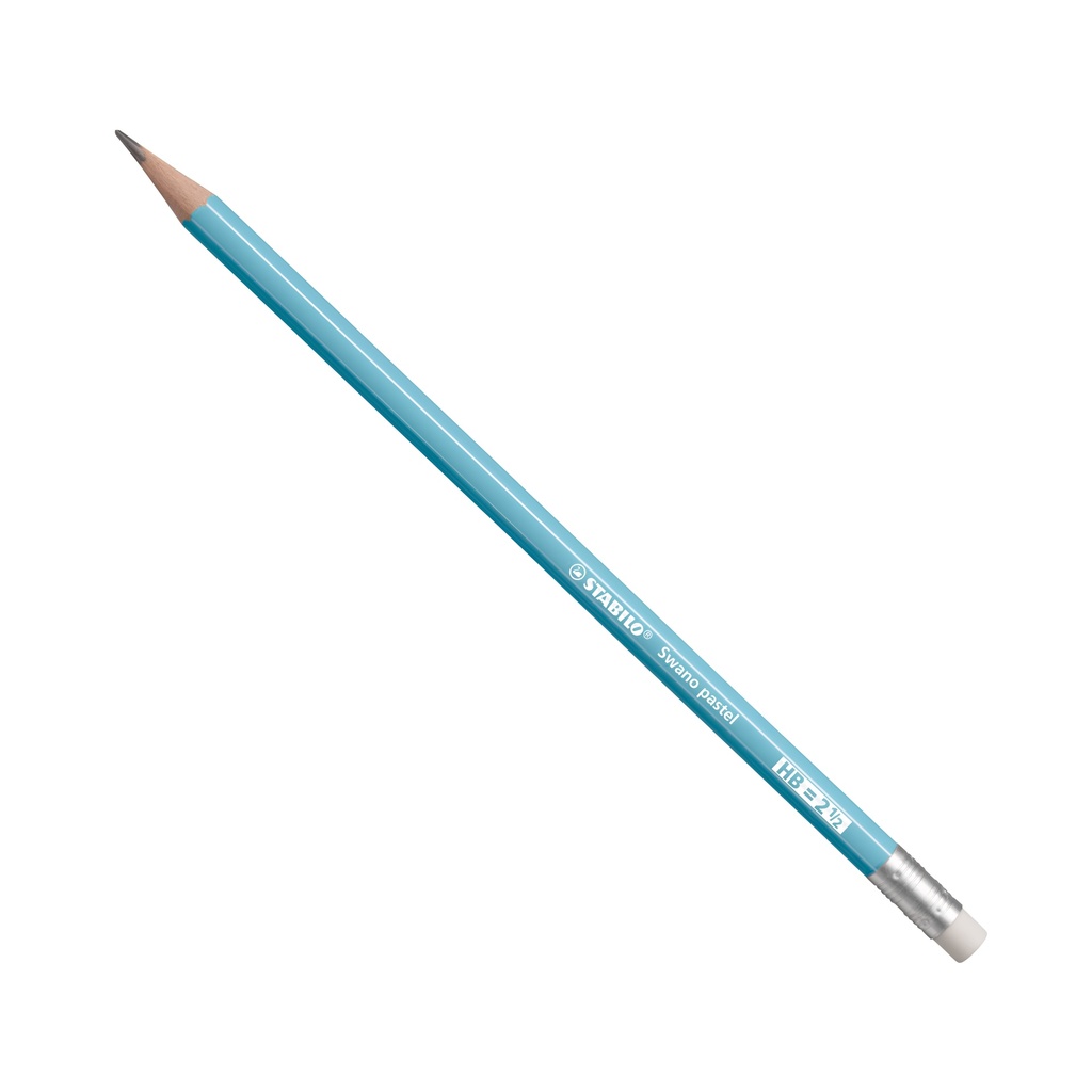 Stabilo Swano 4908 - Pastel Blue Pencil HB Rubber Tip 