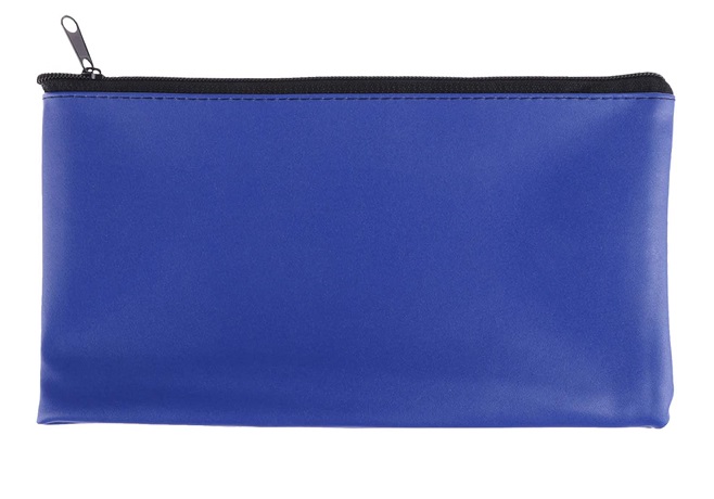 Bank Deposit Pouch/Wallet 11" x 6" - Blue