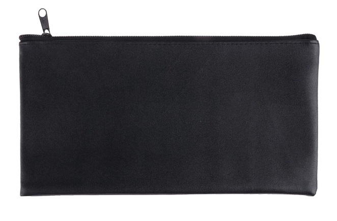 Bank Deposit Pouch/Wallet 11" x 6" - Black