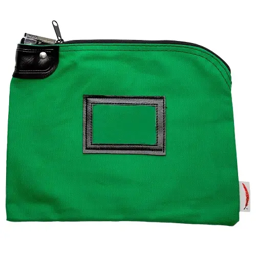 Locking Currency Bag Canvas - Green