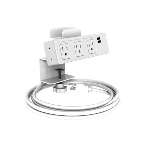 [4SIDI0655] Desk Mount Power Strip & Charging Station - WT