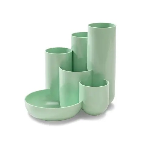 [3DAPE0067] 6 Compartments Desk Organizer - Pastel Green