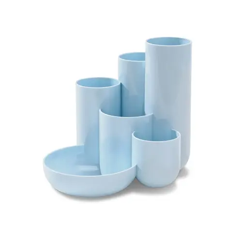 [3DAPE0070] 6 Compartments Desk Organizer - Pastel Blue