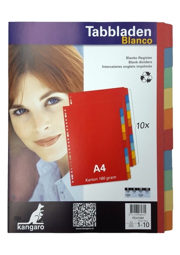 [3RBTB1533] A4 Carton Index Divider - 10 Tabs