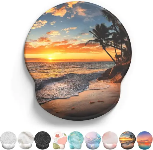 [3CAWP0045] Mousepad With Wrist Support Sunset 