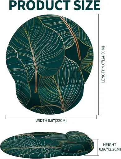 [3CAWP0046] Mousepad With Wrist Support Tropical Plants 