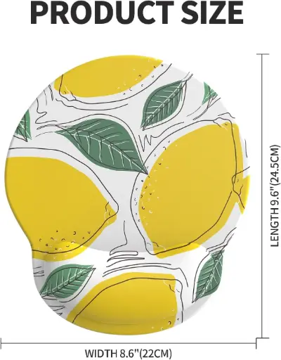 [3CAWP0047] Mousepad With Wrist Support Lemon 