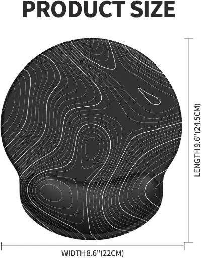 [3CAWP0053] Mousepad With Wrist Support Black Line 