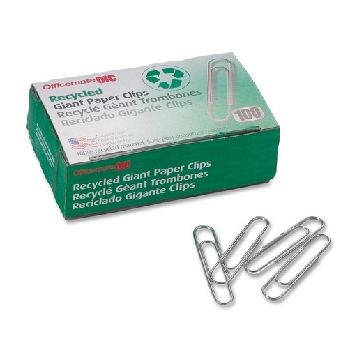 [3HECL3040] Paper Clips Giant Recycled - Smooth