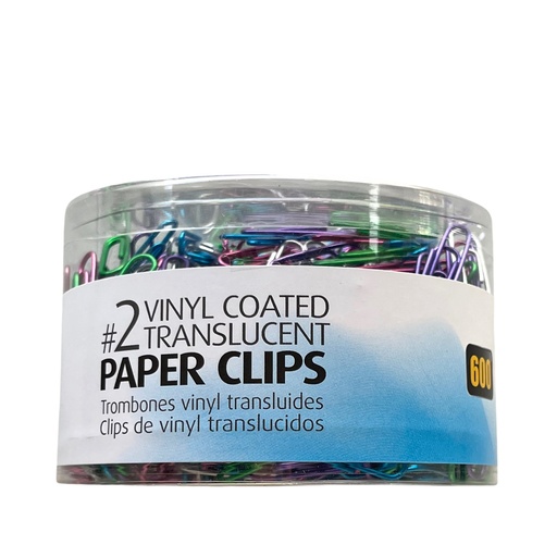 [3HECL3041] Vinyl Coated Paper Clips - #2 (600)