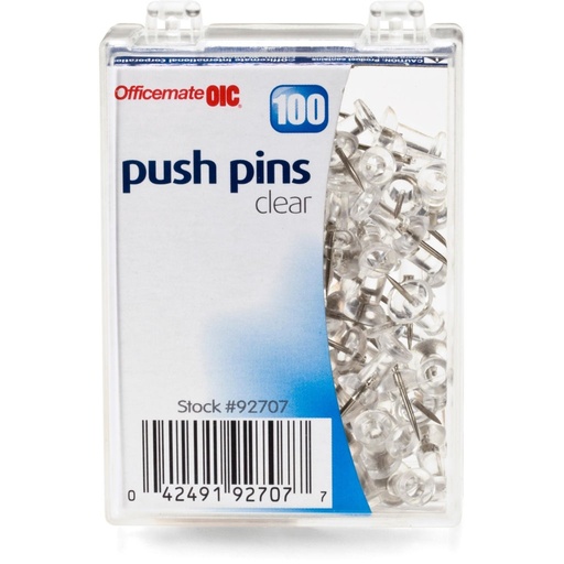 [3HEPP1006] Push Pins (100pcs) - Clear