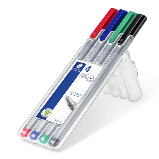 [3PEFB1041] Fineliner Staedtler Triplus - 4 Assorted Colors