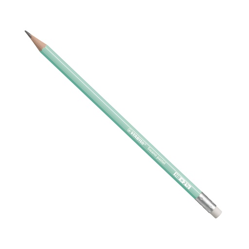 [3POHO1240] Stabilo Swano 4908 - Pastel Green Pencil HB Rubber Tip 