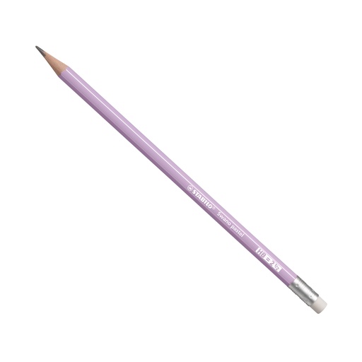 [3POHO1241] Stabilo Swano 4908 - Pastel Lilac Pencil HB Rubber Tip 