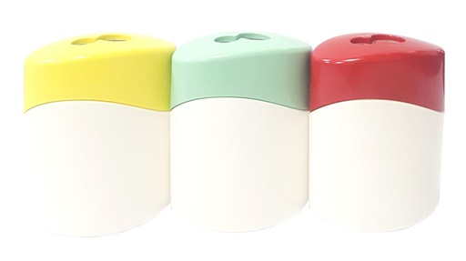 [3POHO2089] Biodegradable Elliptic Swing Double Hole Sharpener - Assorted