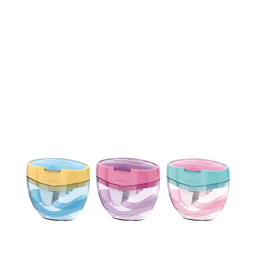 [3POHO2109] Keyroad Three Hole Sharpener Tri 3 - Assorted Pastel