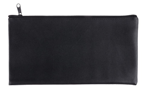 [3POHO5018] Bank Deposit Pouch/Wallet 11" x 6" - Black