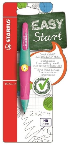 [3POME5023] EASYergo Mechanical Pencil HB - 1.4mm Turquoise/Pink L