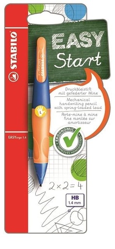 [3POME5024] EASYergo Mechanical Pencil HB - 1.4mm Blue/Orange L