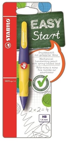 [3POME5028] EASYergo Mechanical Pencil HB - 1.4mm Violet/Yellow R
