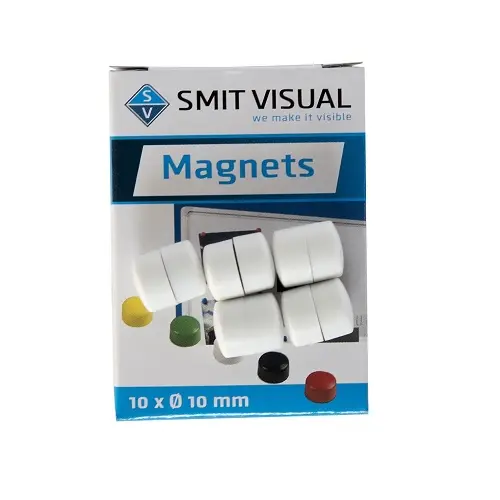 [3SIDI0580] Magnets 10mm - White