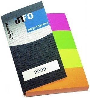 [3SNNE0002] Info Pagemarkers 20 x 50mm - Assorted Neon Colors