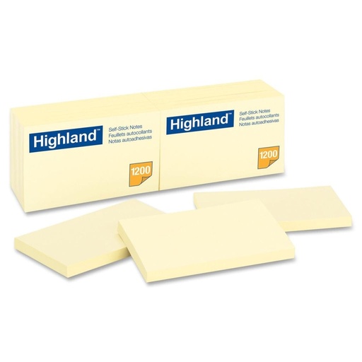 [3SNPL2003] Highland Self Stick Notes 5" x 3" - Yellow