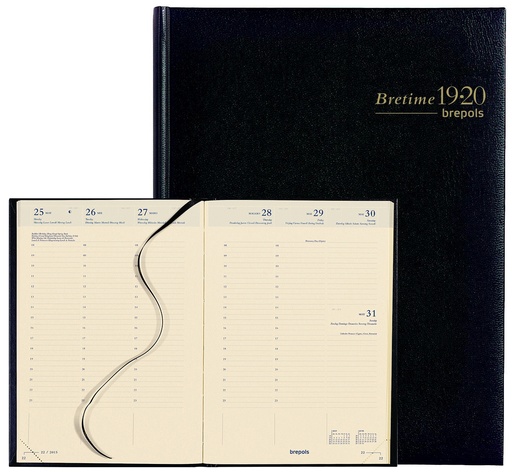 [3YRAG0097] Brepols Bretime Agenda  - Black