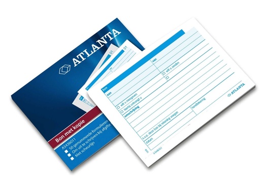 [3BFBB0003] Atlanta Receipt Book A6 Dutch Text (50 Pages)