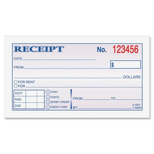 [3BFBB1012] Receipt Book 2 ply Carbonless 50 sets 