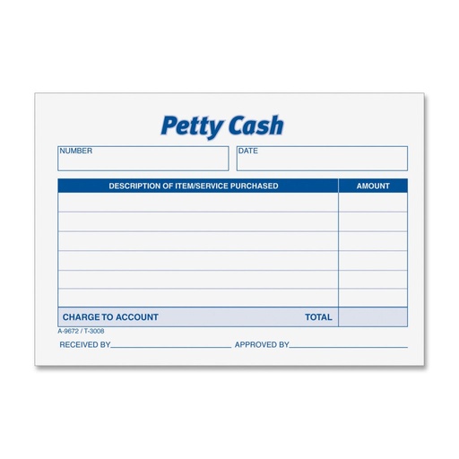 [3BFBB1013] Petty Cash Slip 50 pages 