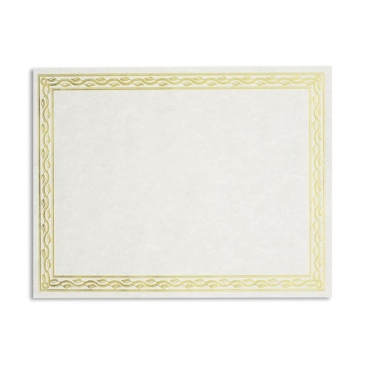 [3BFDI0508] Certificates Letter Size Gold 12 pack 