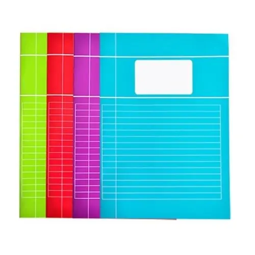 [3NOSF0057/5] Ruled A4 School Notebooks - Assorted Trendy Colors (Pack of 5)