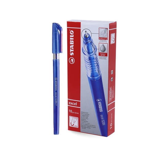 [3PEBP4027/10] Ballpoint Pen Excel 828 NF - Blue (Pack of 10)
