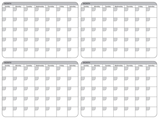 [3BOPB0013] Whiteboard 4 Month Planner 120x90cm
