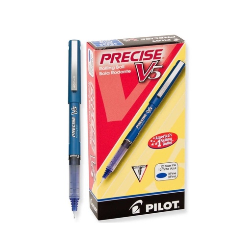 [3PERO0512/12] Pilot Precise V5 Rolling Ball - Blue (Pack of 12)